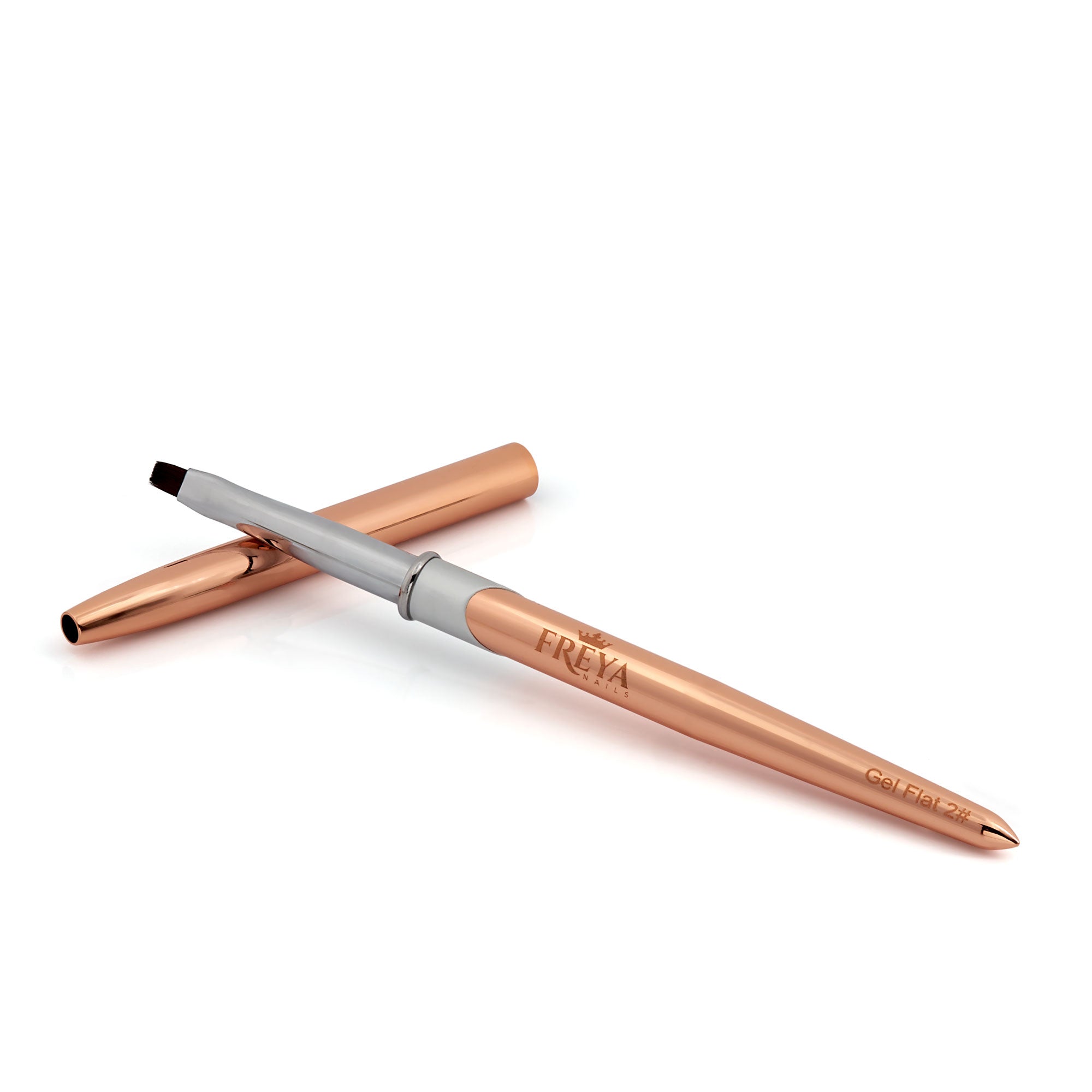 Четка за гел - Gel flat #2 Freya Nails за маникюр | Професионални четки за нокти, гел лакове | Поръчай от FREYA