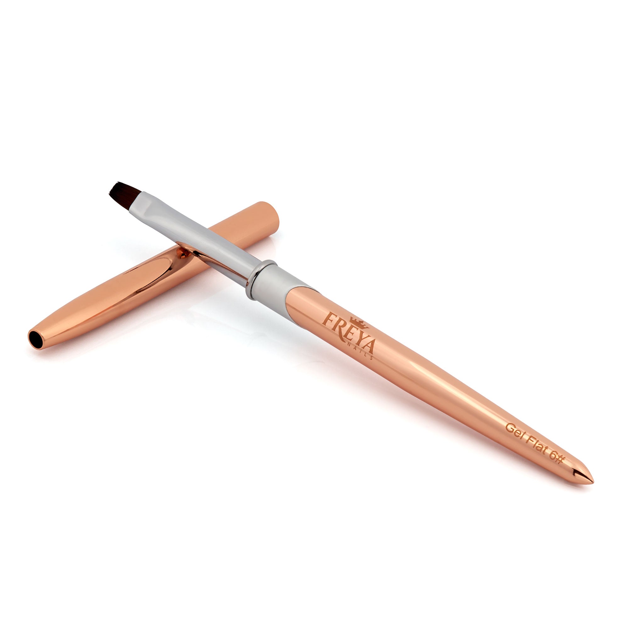 Четка за гел Gel flat #6 Freya Nails | професионална четка | TPO free гел лакове | маникюр и изграждане | поръчай от FREYA Nails