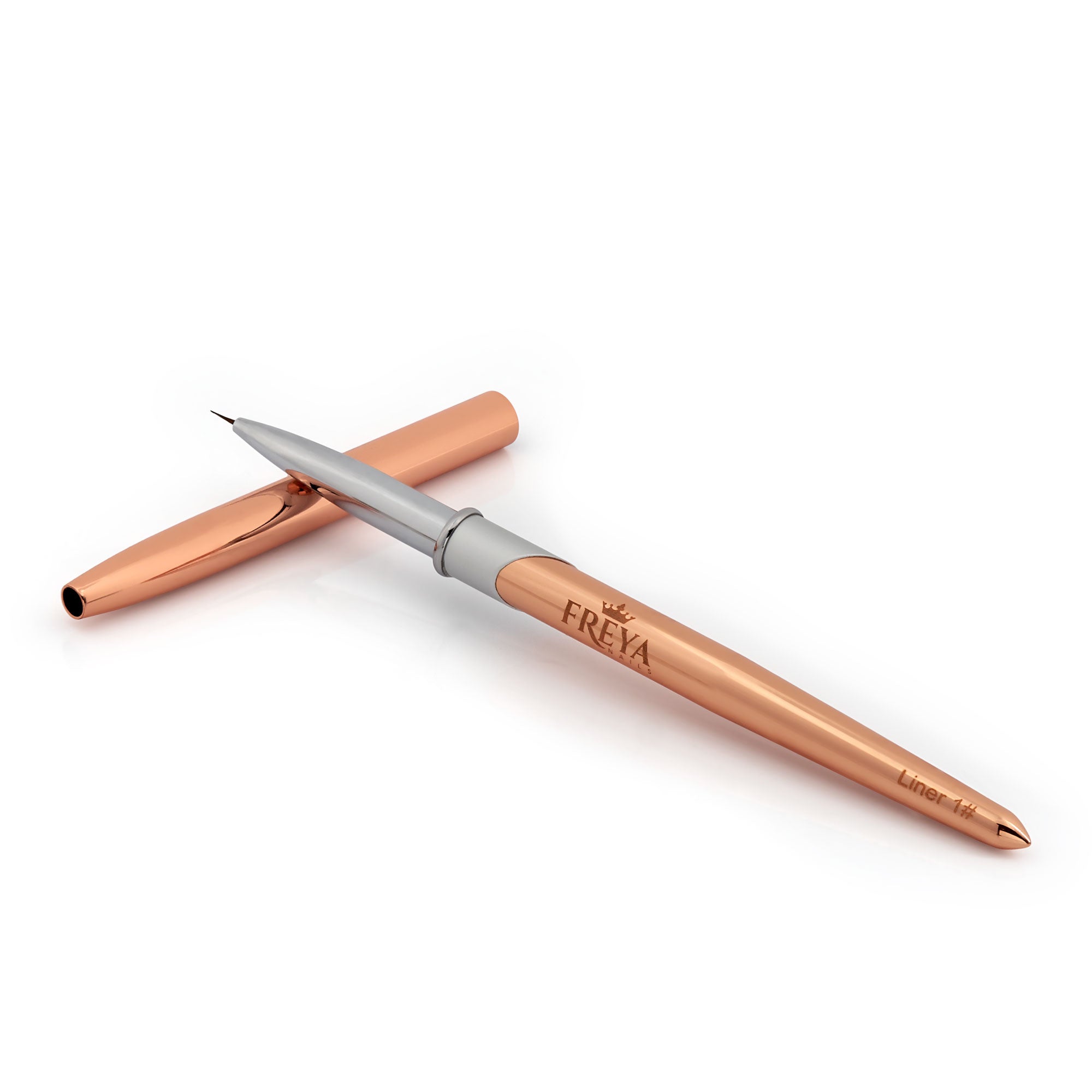 Четка Linear #1 за маникюр от Freya Nails с метална дръжка | Четки за маникюр | Поръчай от FREYA Nails