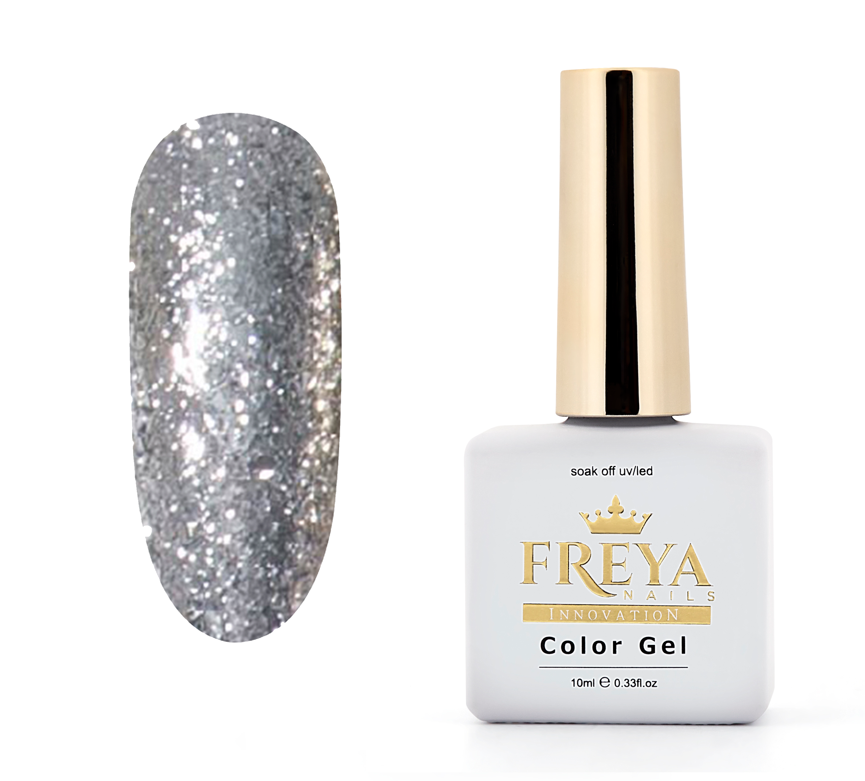 Гел лак Platinum 01 - топ цена, TPO free, за маникюр 2025, професионален гел лак без ТПО | Поръчай от FREYA Nails