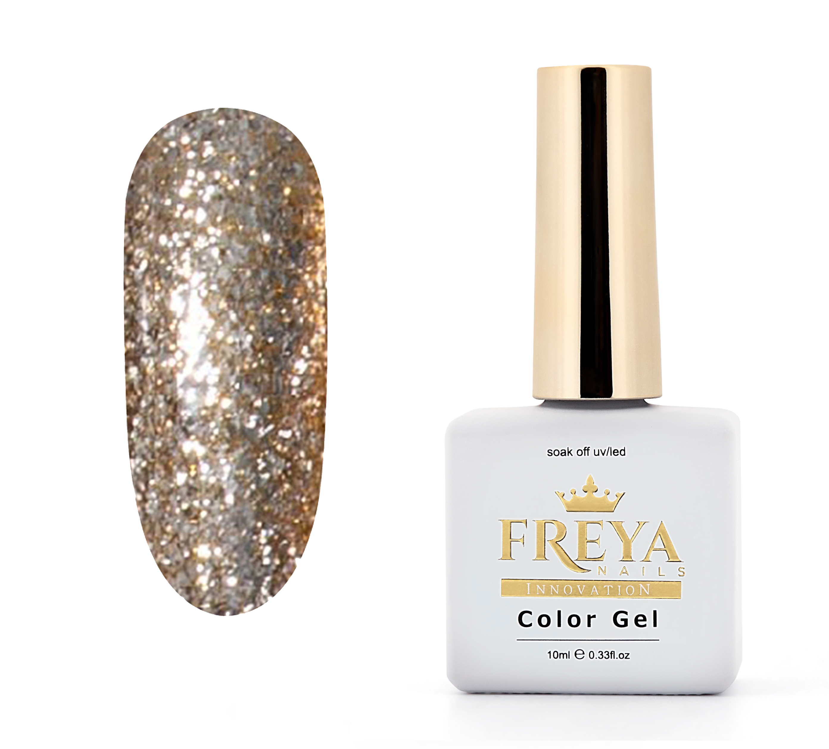 Гел лак Platinum 02 без TPO, супер пигмент за маникюр с uv лампа. Лесен за отстраняване | Поръчай от FREYA Nails