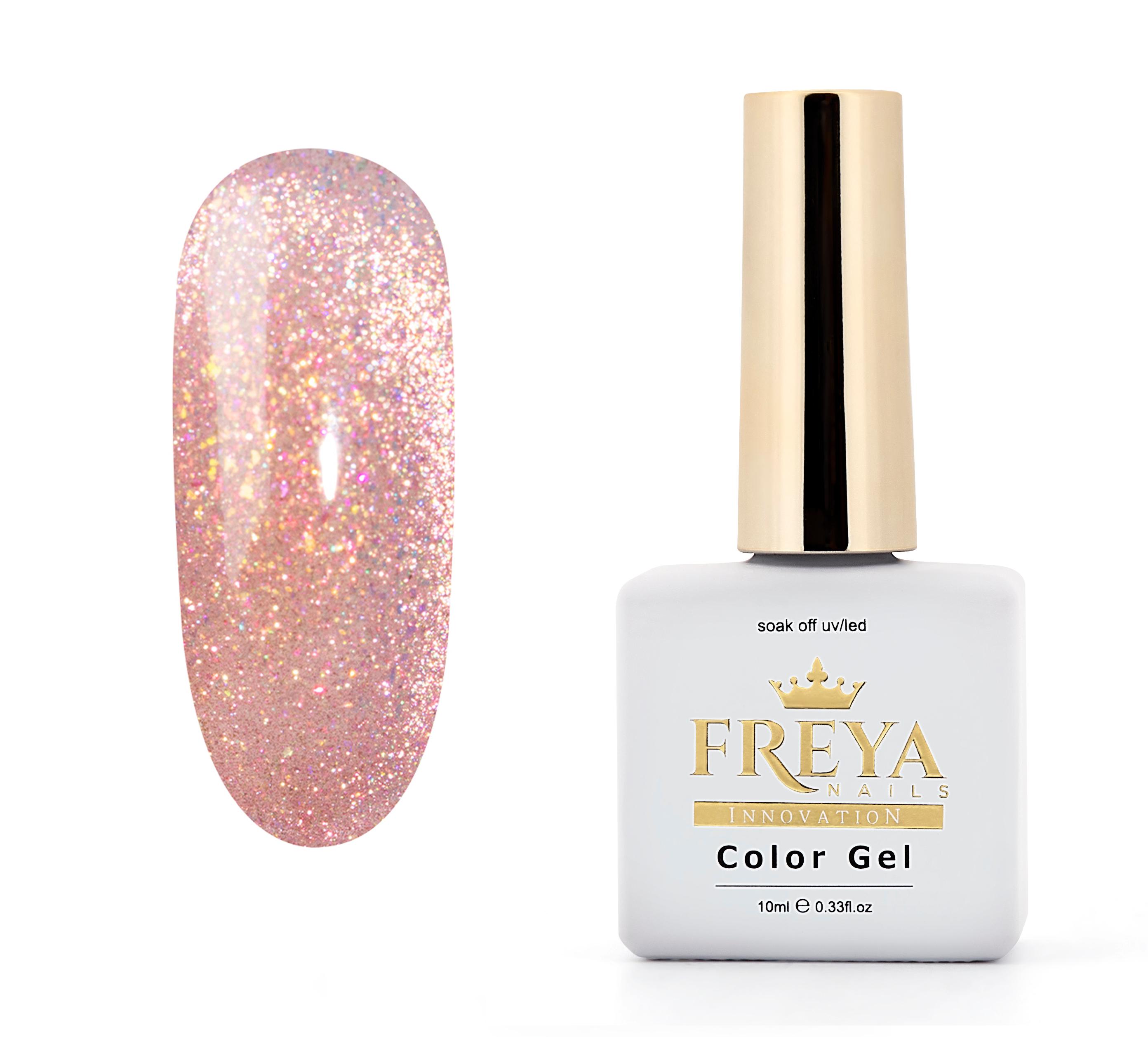 Гел лак Galaxy Cat Eye 10 и бутилка лак за нокти