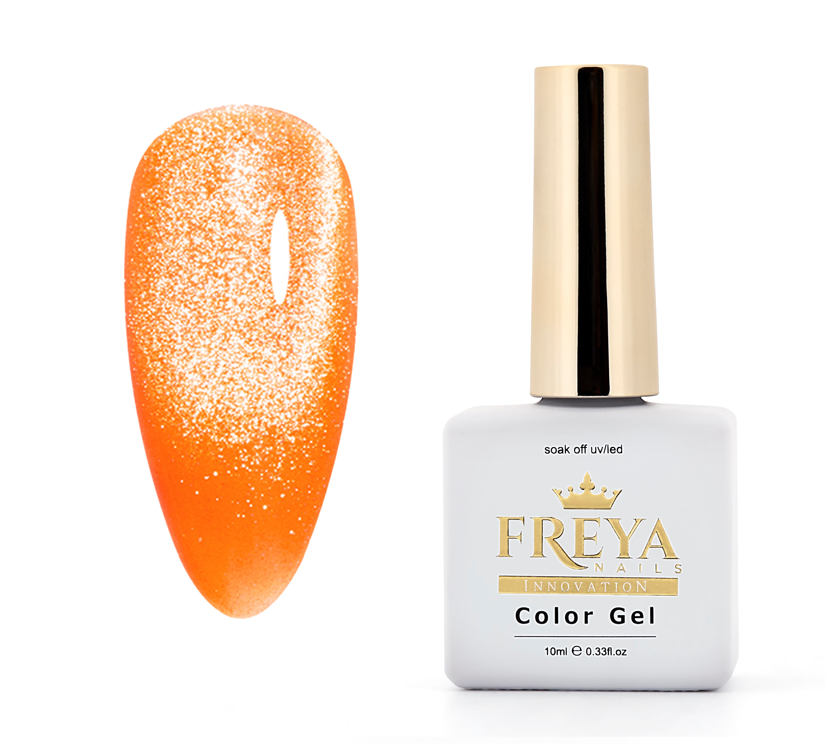 Гел лак Crazy Summer 03 - неонов оранжев | TPO free гел лак за маникюр 2025 | Поръчай от FREYA Nails