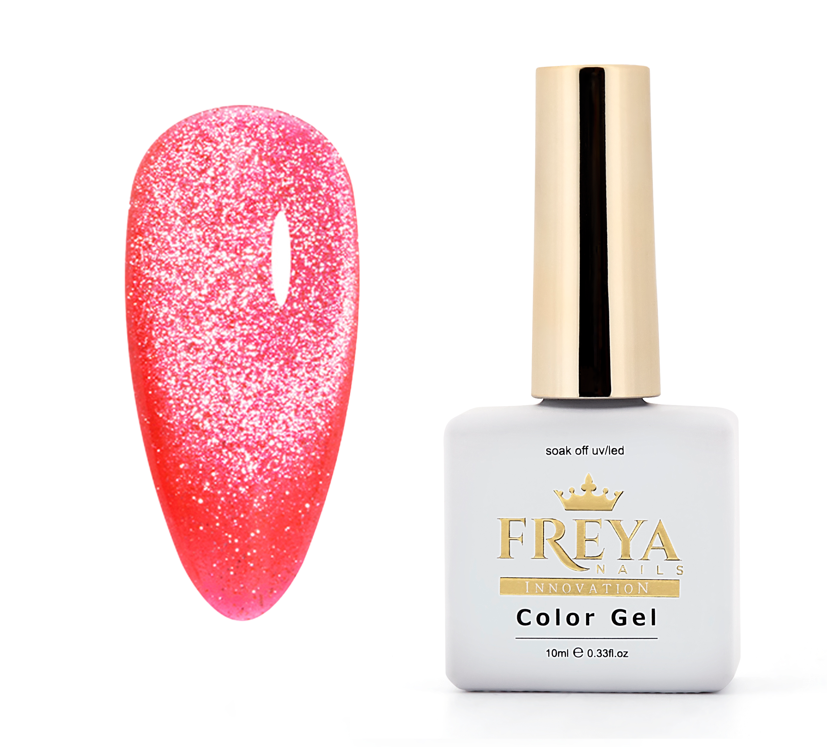 Гел лак Crazy Summer 05 с неон и котешко око ефект за маникюр | Поръчай от FREYA Nails