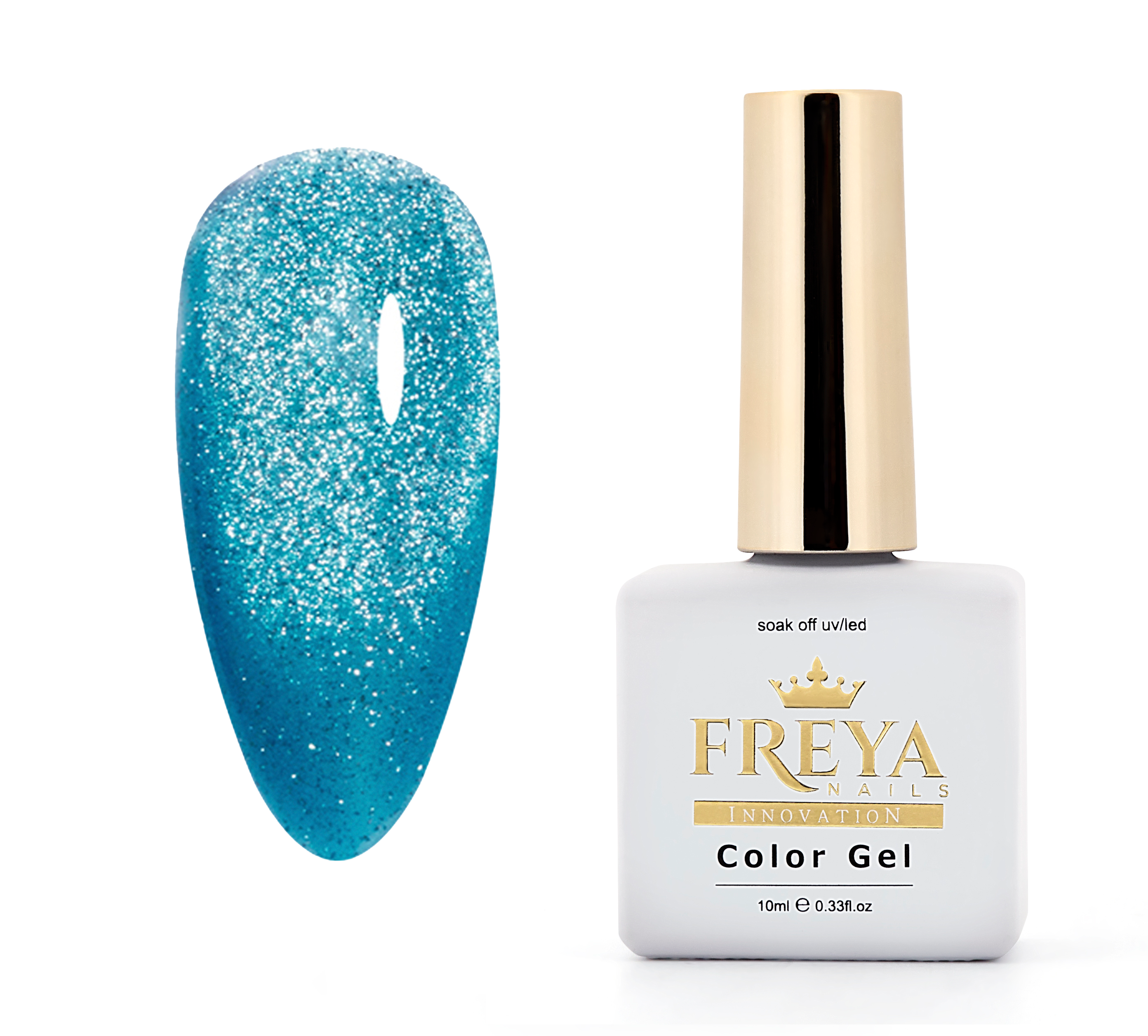 Гел лак Crazy Summer 09, неонов с блестящ ефект, без ТПО, идеален за маникюр | Поръчай от FREYA Nails