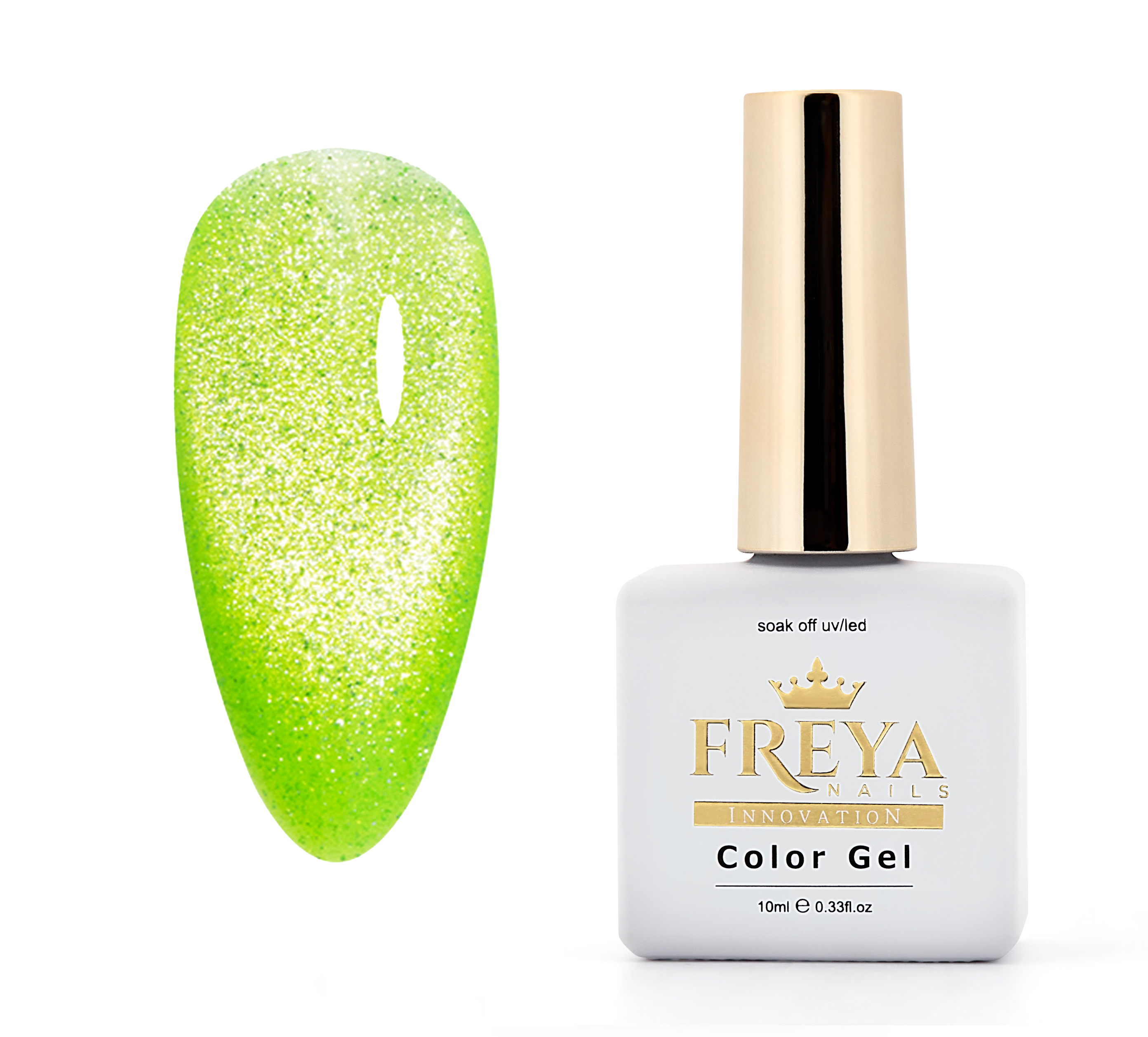 Гел лак Crazy Summer 11 | Неонов и рефлектиращ ефект | TPO Free за професионален маникюр | Купи от FREYA Nails