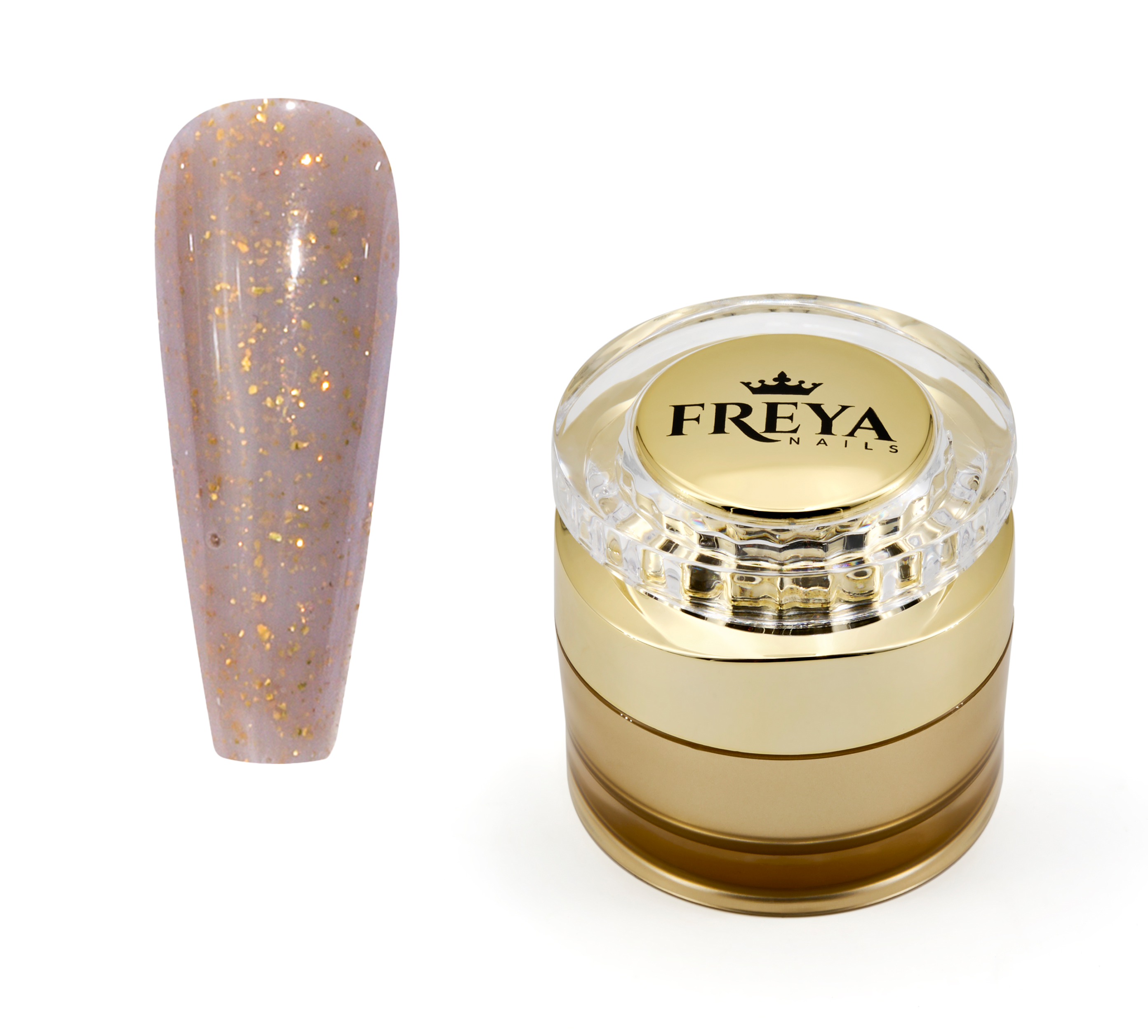 Particles Builder Gel 05 - гел за нокти с частици злато, маникюр, TPO free | Поръчай от FREYA Nails за топ цена