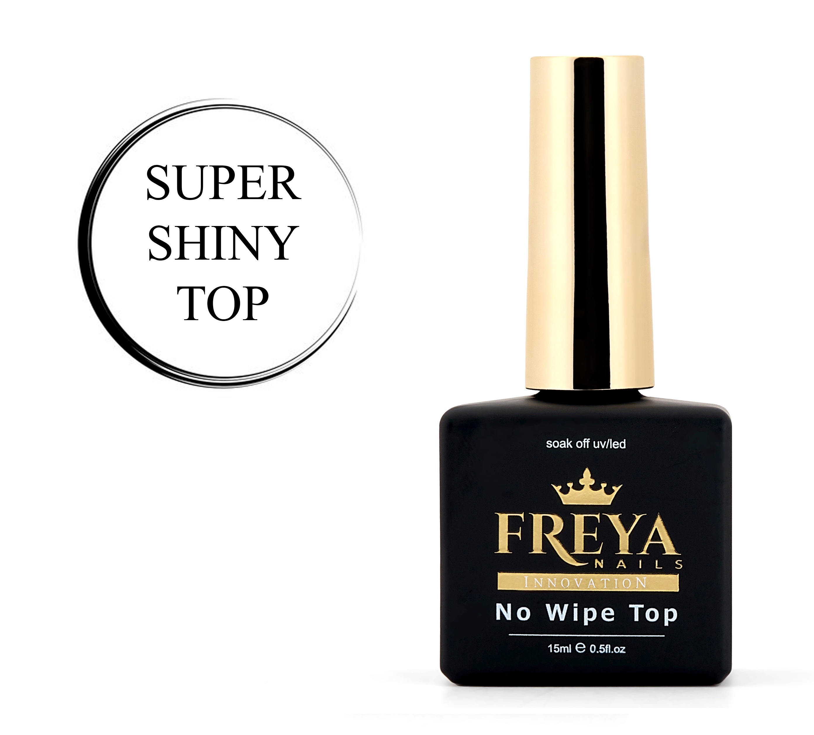 Super Shiny Top с UV филтър | Гел лак без ТПО, топ лак | Поръчай от FREYA Nails