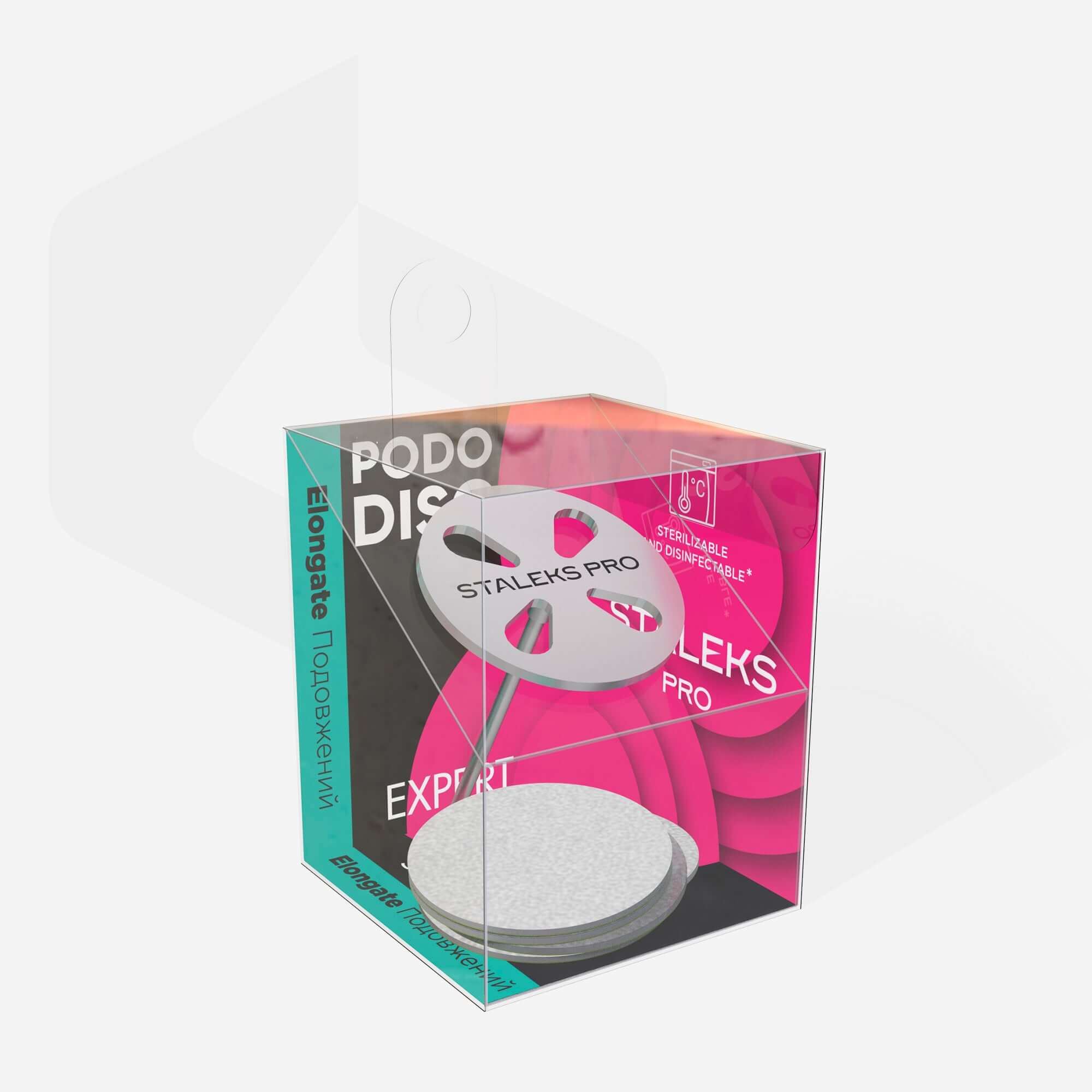 Диск за педикюр PODODISC L EXPERT и комплект еднократни пили 180 grit – 5 бр. (25 mm) в опаковка Staleks PDLSET-25.