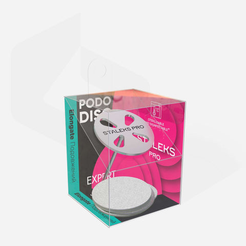 Диск за педикюр PODODISC L EXPERT и комплект еднократни пили 180 grit – 5 бр. (25 mm) в опаковка Staleks PDLSET-25.