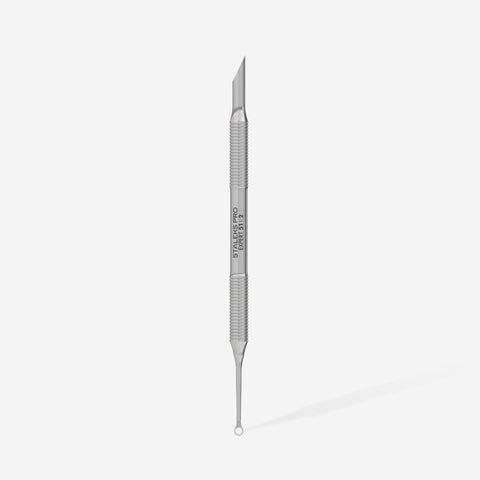 Избутвач за кожички с ринг STALEKS EXPERT 51 TYPE 2 - професионален инструмент за маникюр с двустранен дизайн.