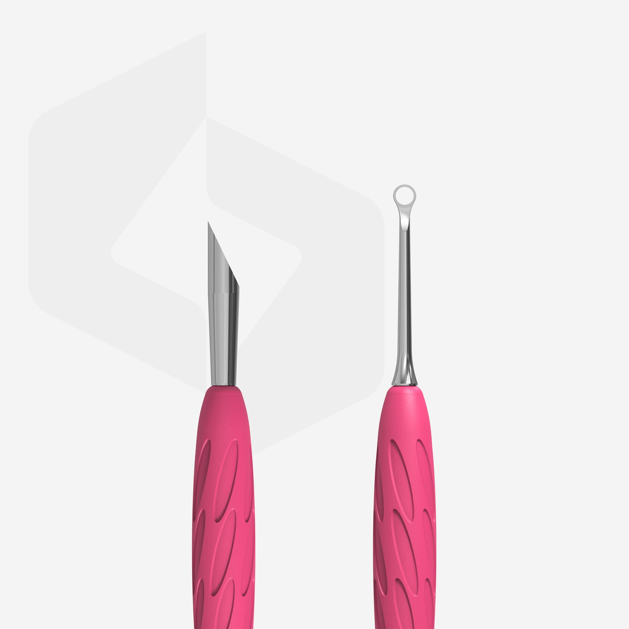 Избутвач с кюре за маникюр със силиконова дръжка STALEKS “Gummy” UNIQ 11 TYPE 2, удобен и прецизен инструмент за маникюр