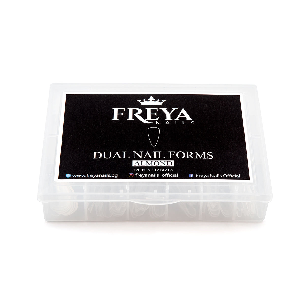 Горни форми Бадем FREYA Nails - 120 бр. за маникюр, идеални за изграждане с гел и акригел.