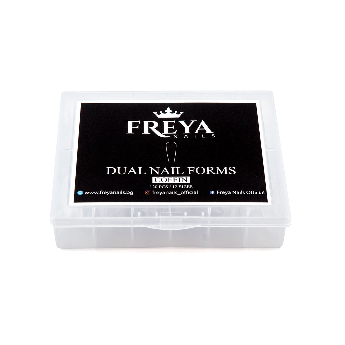 Горни форми Coffin от FREYA Nails - 120 бр. за удобен маникюр с гел и акригел.
