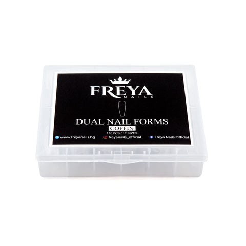 Горни форми Coffin от FREYA Nails - 120 бр. за удобен маникюр с гел и акригел.
