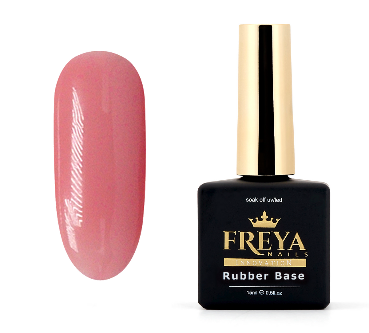 Nude rubber base от FREYA Nails, идеален за маникюр с професионални лакове и гел лакове. Висока издръжливост и добра пигментация.