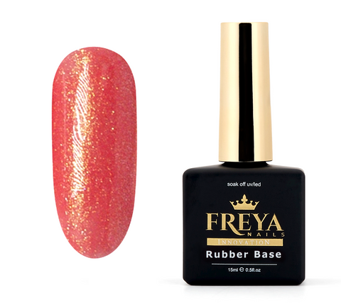 Кауучукова база FREYA Nails в розов цвят, 15ml, идеална за професионални продукти за маникюр и гел лакове.