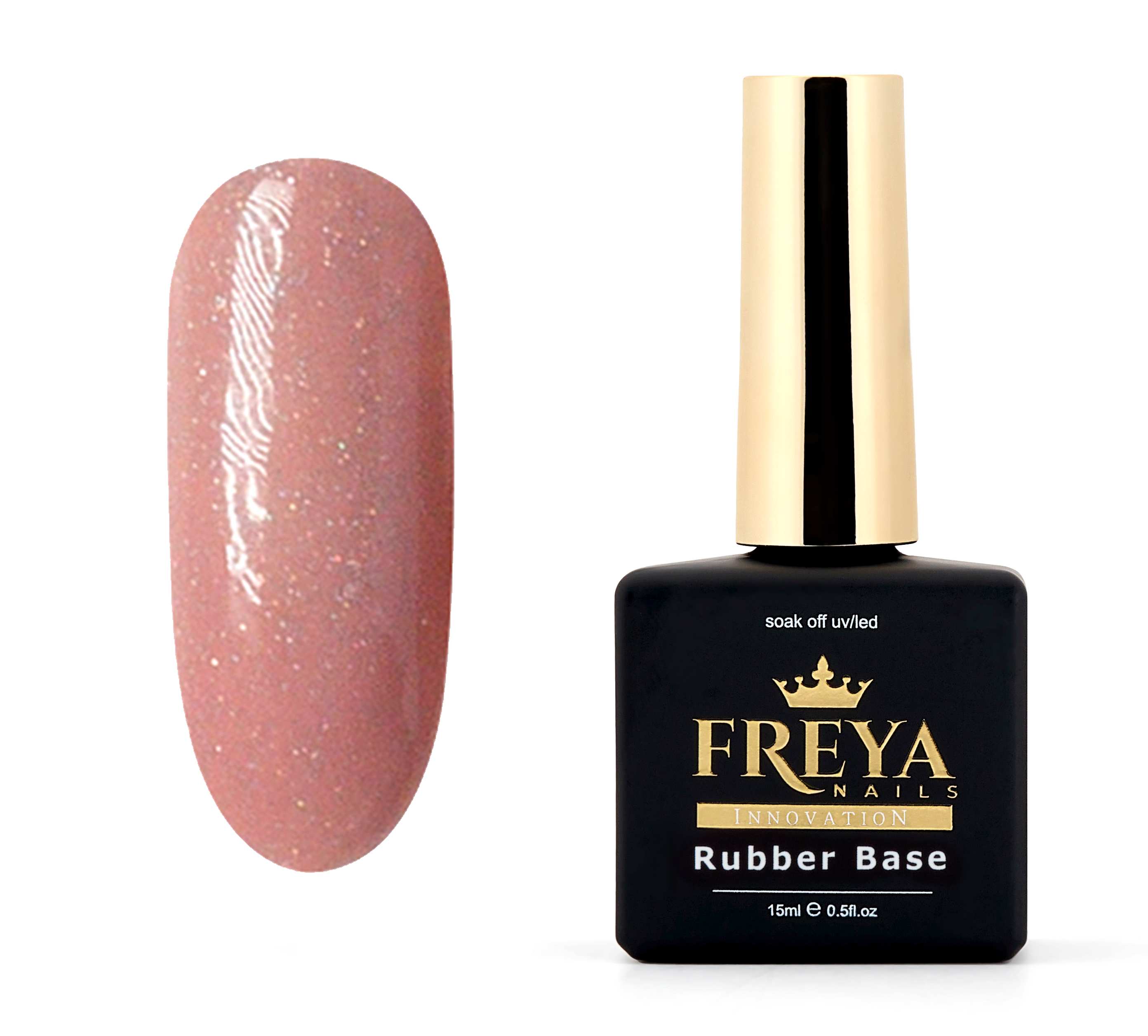 Nude Rubber Base 76 от FREYA Nails - каучукова база с добро покритие за маникюр, професионални продукти за нокти.