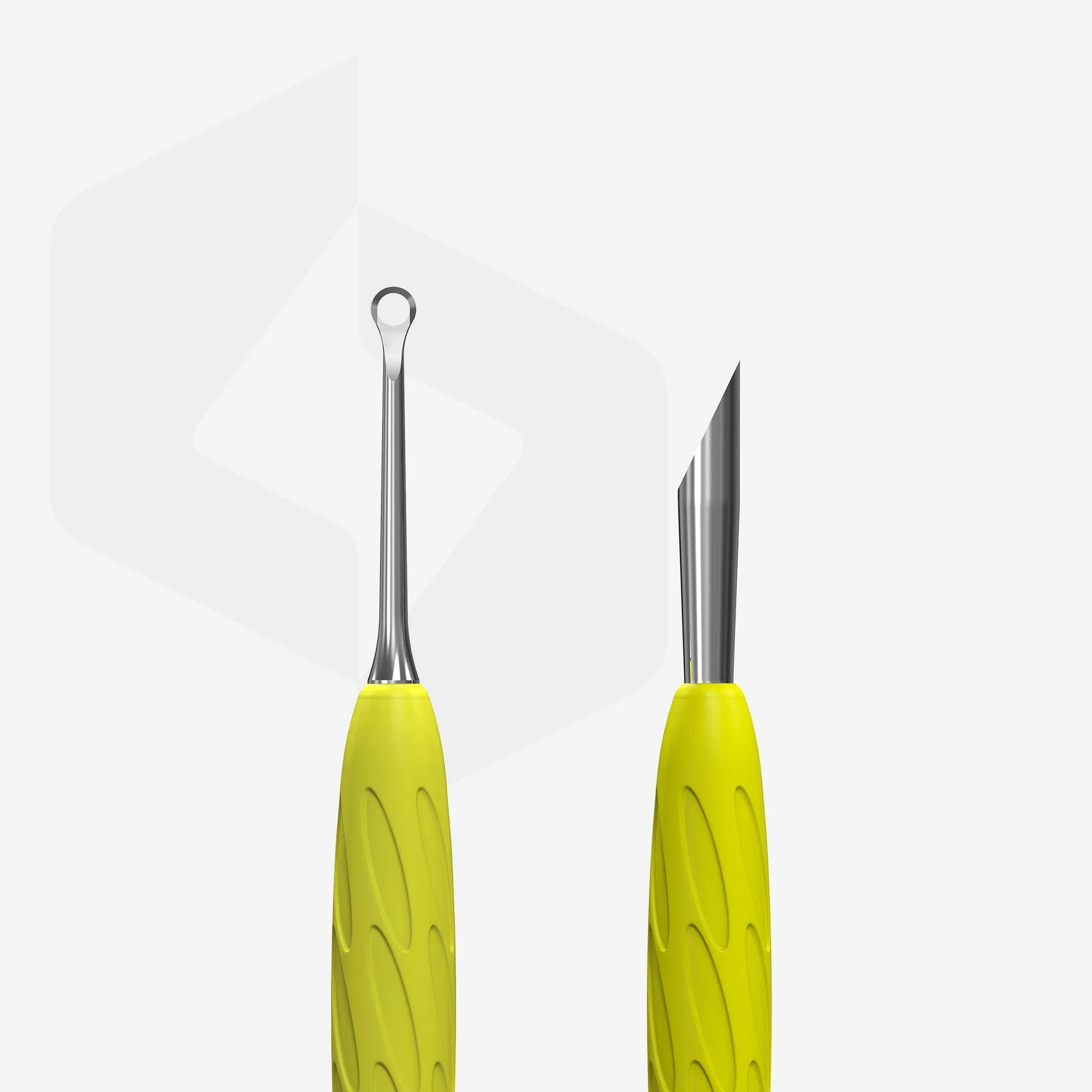 Empujador con cureta para manicura con mango de silicona STALEKS “Gummy” UNIQ 11 TYPE 2
