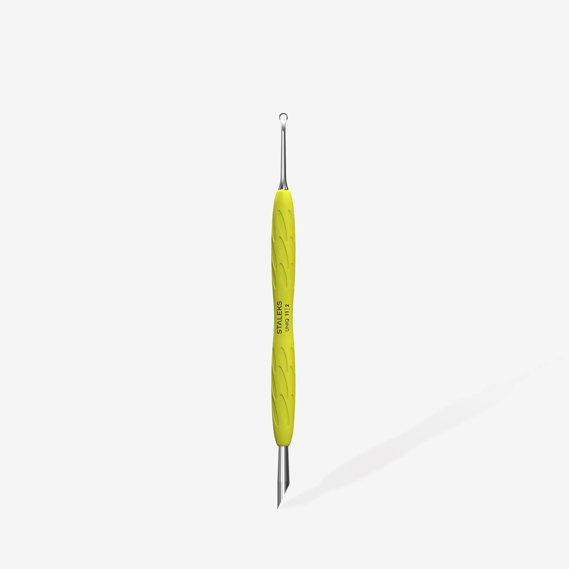 Empujador con cureta para manicura con mango de silicona STALEKS “Gummy” UNIQ 11 TYPE 2