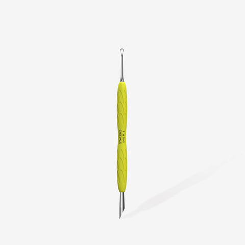 Empujador con cureta para manicura con mango de silicona STALEKS “Gummy” UNIQ 11 TYPE 2