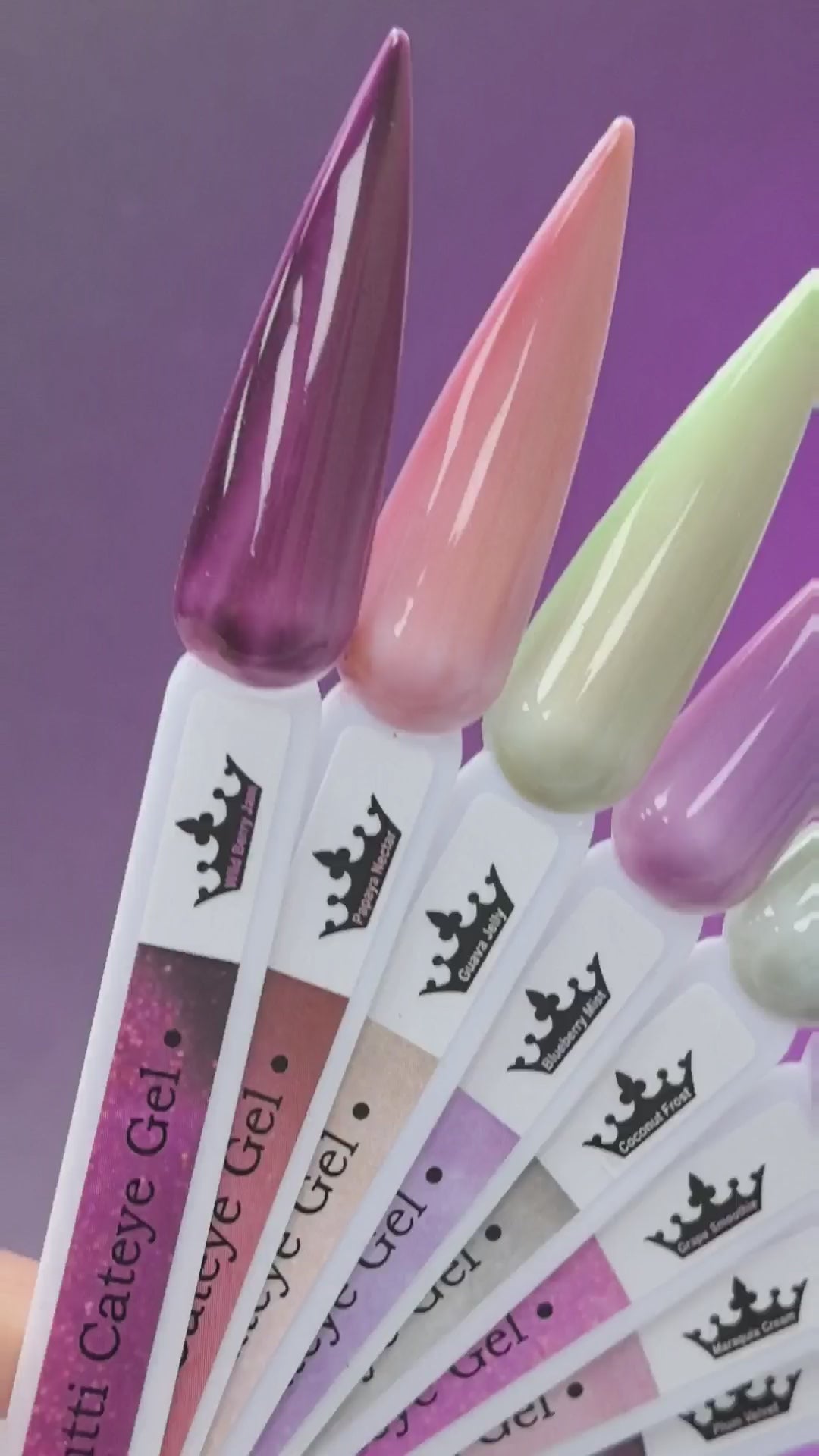 Гел лак Tutti Frutti Cat Eye - Grape Smoothie